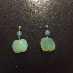 Green & Blue Drop Earrings
